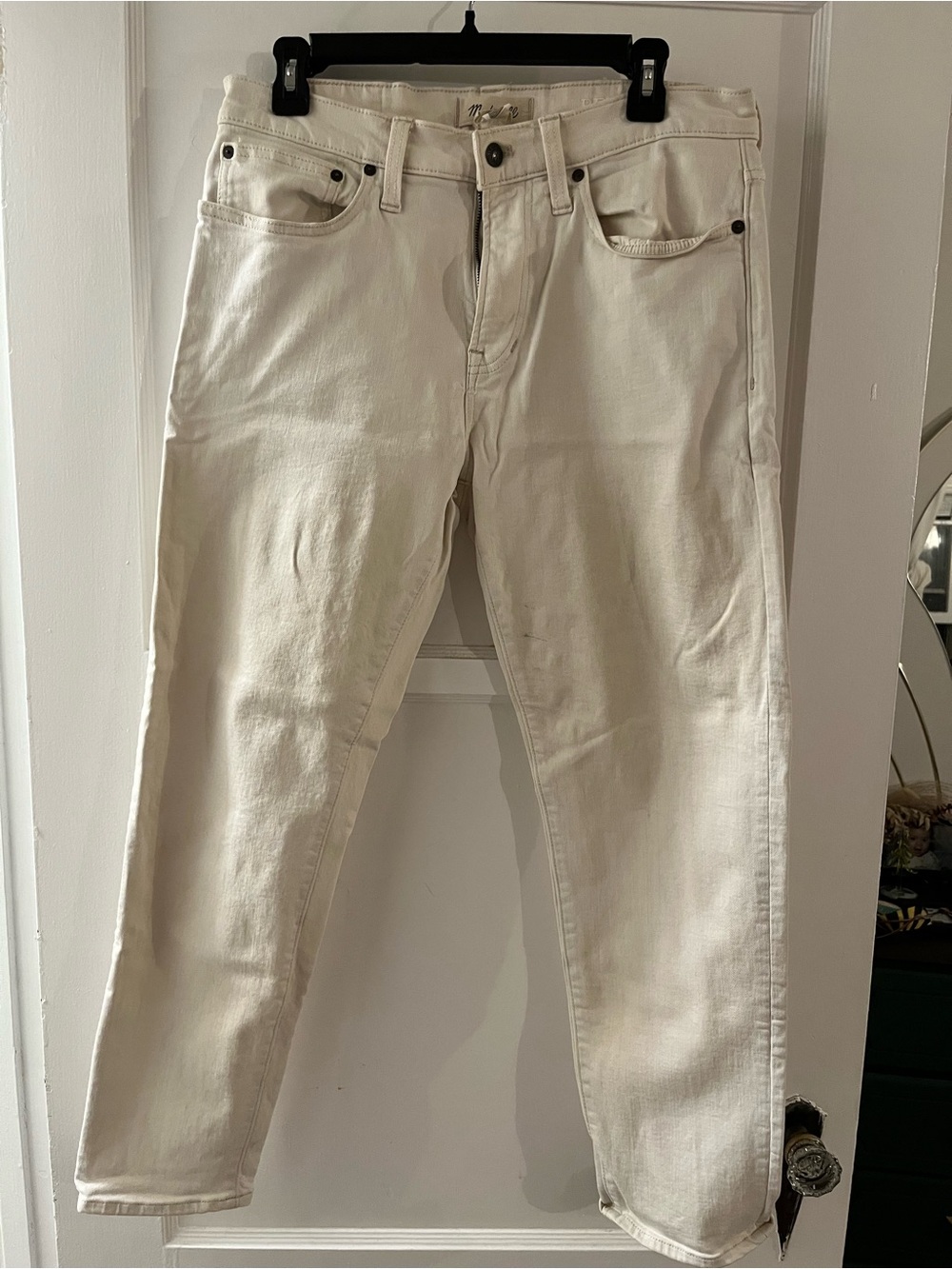 Madewell Men's Slim Straight Jeans in Cream